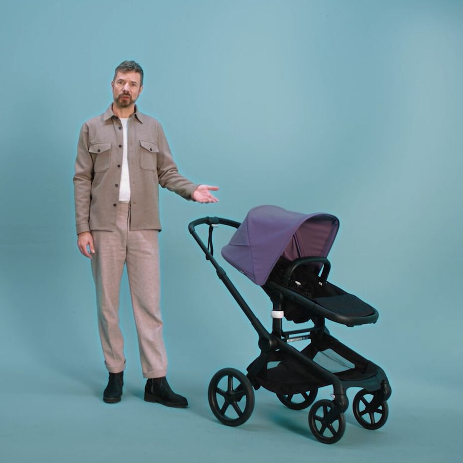 Bugaboo Fox 5 and seat stroller Midnight black sun canopy